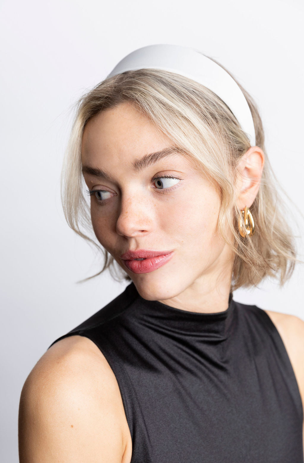 Satin White Headband